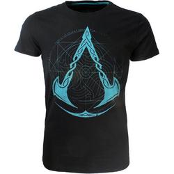 Assassins Creed Valhalla Crest Grid T-Shirt Zwart